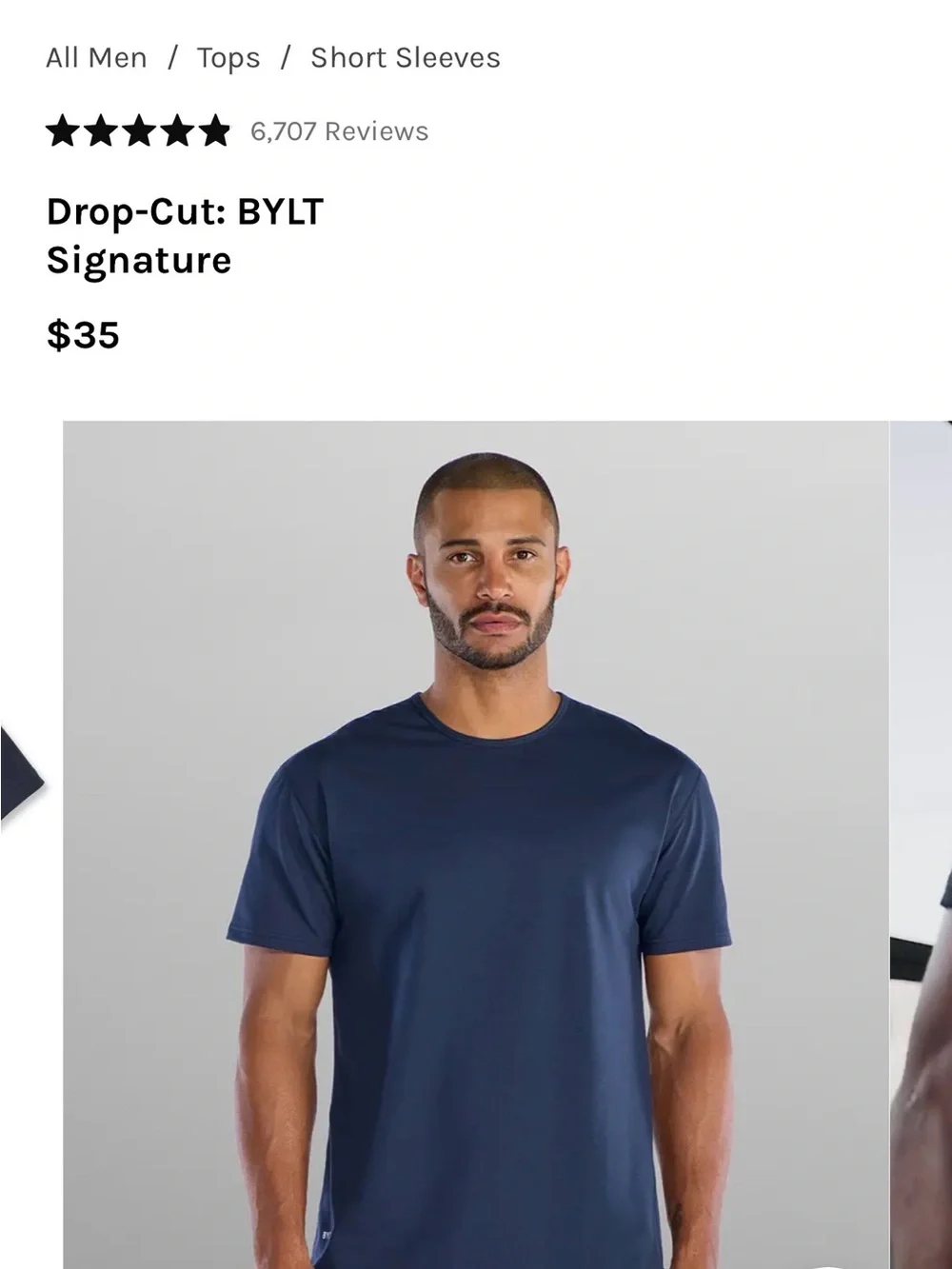 NWT! BYLT Signature Drop Cut Slim Fit Navy XL